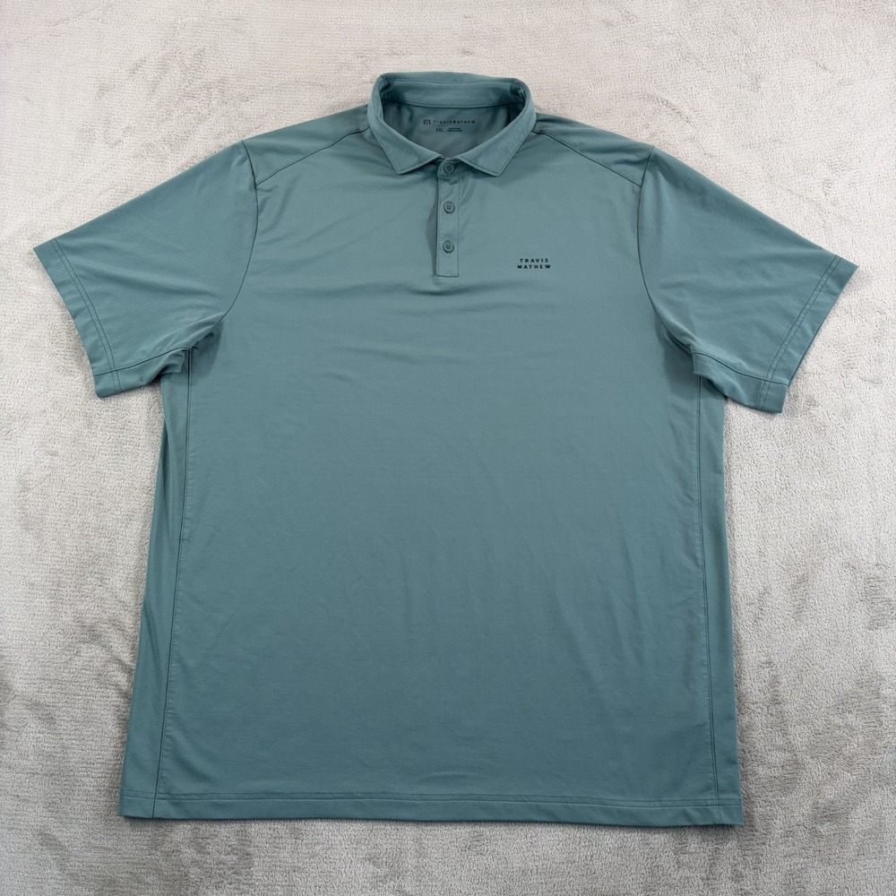 Travis Mathew Heater Pro Performance Golf Polo Shirt in Green Men XXL $110
